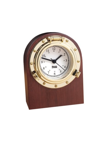 Weems & Plath Porthole Desk Quartz Clock Arabic Copper