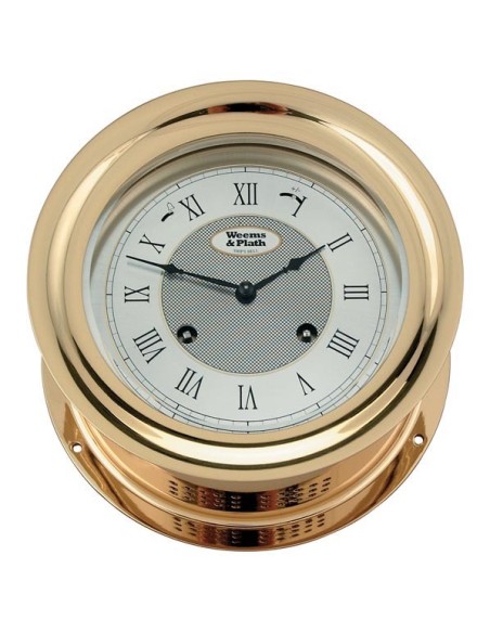 Weems & Plath Anniversary 8-Day Wind Ship's Bell Clock Brass - 191 mm