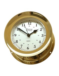 Weems & Plath Atlantis Quartz Clock Brass - 138 mm