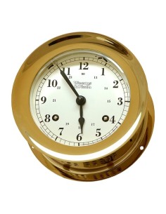 Weems & Plath Atlantis 8-Day Wind Ship's Bell Clock Brass - 138 mm