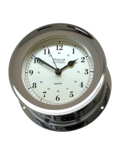 Weems & Plath Atlantis Quartz Clock Chrome - 138 mm