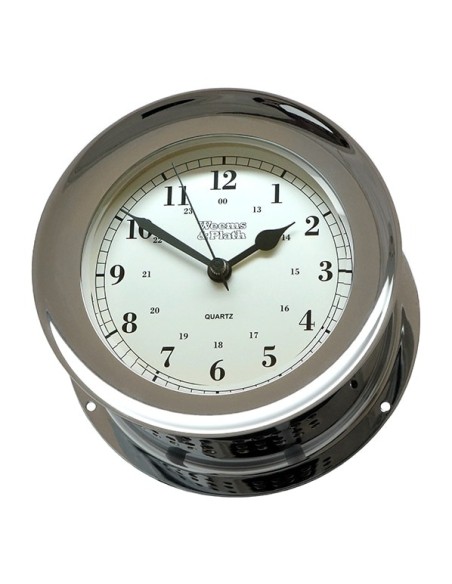 Weems & Plath Atlantis Quartz Clock Chrome - 138 mm