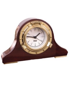 Weems & Plath Nautical Tambour Desk Clock - Piano Finish Wood