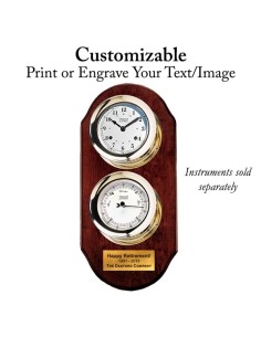 Weems & Plath Large Mahogany Plaque for Two Instruments - 578 mm 2