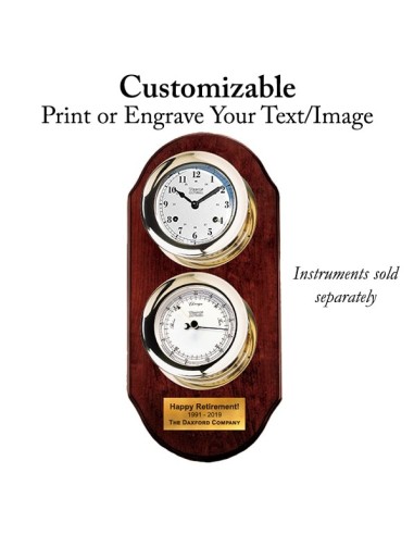 Weems & Plath Large Mahogany Plaque for Two Instruments - 578 mm