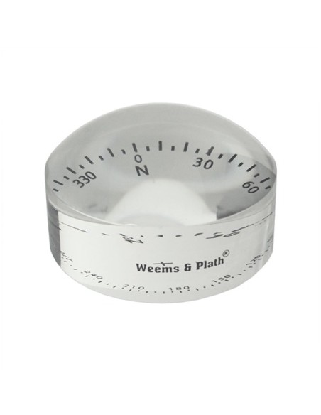Weems & Plath Crystal Magnifier 4x with Compass Rose - 76 mm