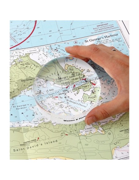 Weems & Plath Grande View Magnifier 6x with Compass Rose - 102 mm