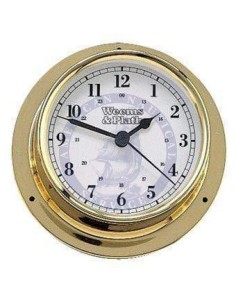 Weems & Plath Trident Quartz Clock Brass - 108 mm